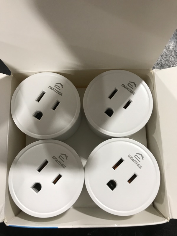 Photo 2 of EIGHTREE Smart Plug, Alexa Smart Plugs That Work with Alexa and Google Home, Compatible with SmartThings, Smart Outlet with WiFi Remote Control and Timer Function, 2.4GHz Wi-Fi Only, 4Packs 4 Pack