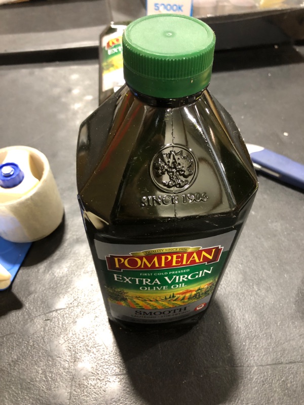 Photo 2 of Pompeian Smooth Extra Virgin Olive Oil, First Cold Pressed, Mild and Delicate Flavor, Perfect for Sauteing and Stir-Frying, Naturally Gluten Free, Non-Allergenic, Non-GMO, 68 Fl Oz (Pack of 1) Smooth Extra Virgin Olive Oil 68 Fl Oz (Pack of 1)