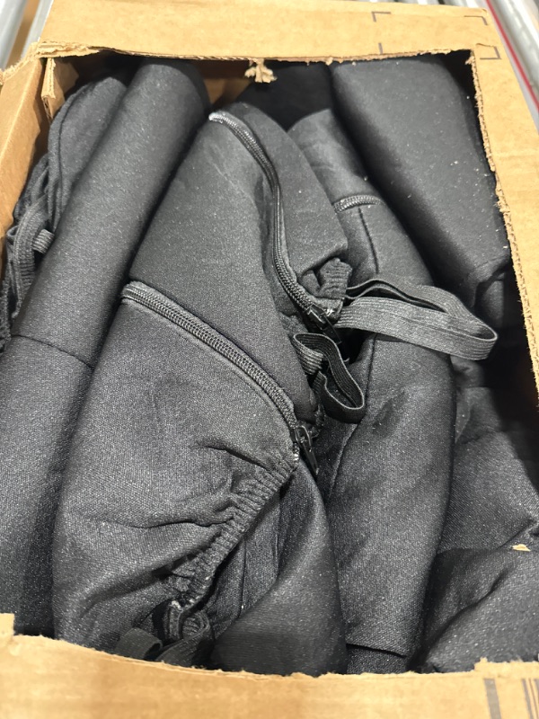 Photo 1 of BDK PolyPro Car Seat Covers Full Set in Solid Black – Front and Rear Split Bench, Easy to Install, Interior Covers for Auto Truck Van SUV