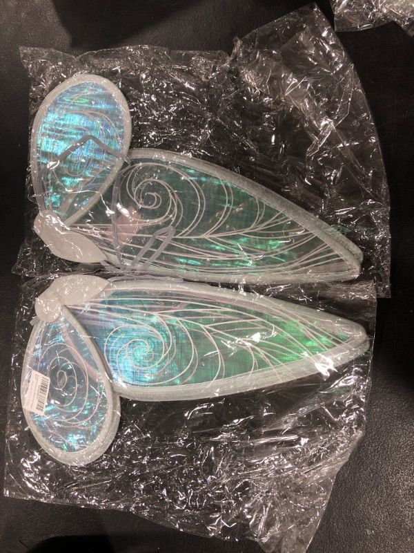 Photo 1 of 2 Pack - Fairy Sparkling Sheer Wings, Fairy, Small 17" Girls Butterfly Wings Cosplay Halloween Costumes 
