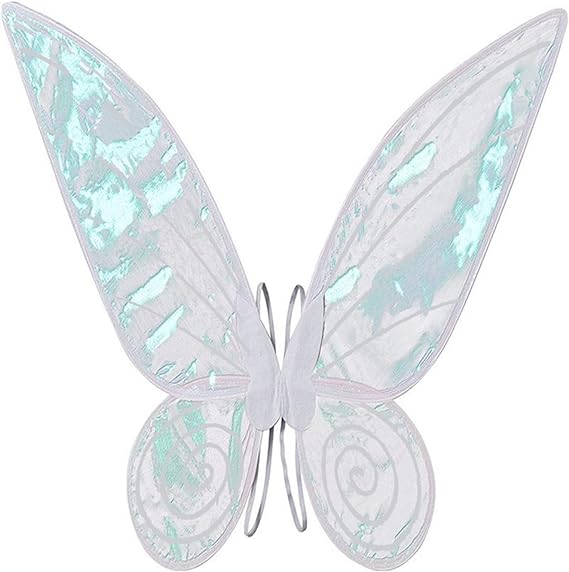 Photo 1 of 2 Pack - Fairy Sparkling Sheer Wings, Fairy Women Wings, Small 17" Girls Butterfly Wings Cosplay Halloween Costumes
