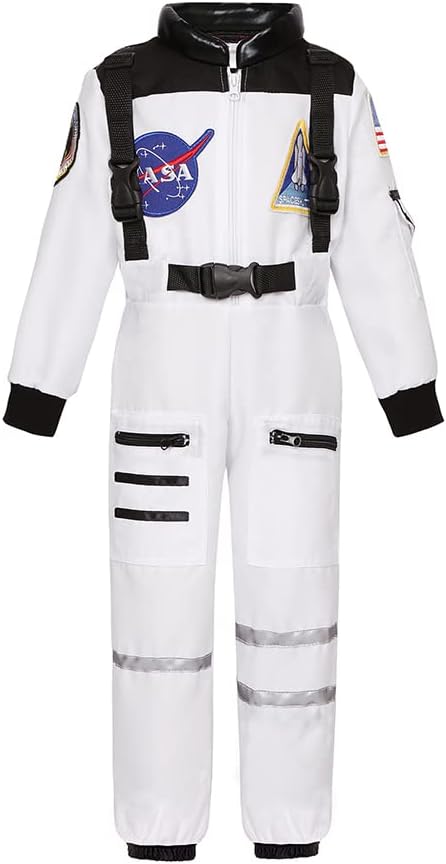 Photo 1 of  Kids Astronaut Costume NASA Space Jumpsuit for Boys Girls - Medium