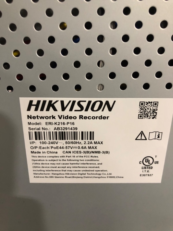 Photo 4 of HIKVISION EKI-K164T412 16-Channel POE 4K Value Express NVR Kit with (12) 4MP IR Outdoor Network Dome Camera with 2.8mm Lens, RJ45 Connections