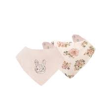 Photo 1 of BUNNY PINK 2 PC BIB SET