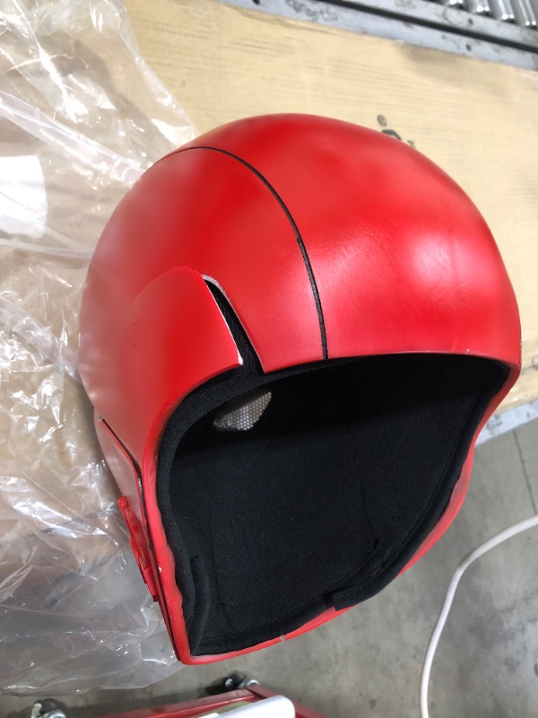 Photo 3 of Red Hood Mask Jason's Helmet Deluxe Jason Todd Helmet Halloween Costume Props Red Hood Cosplay, Resin 