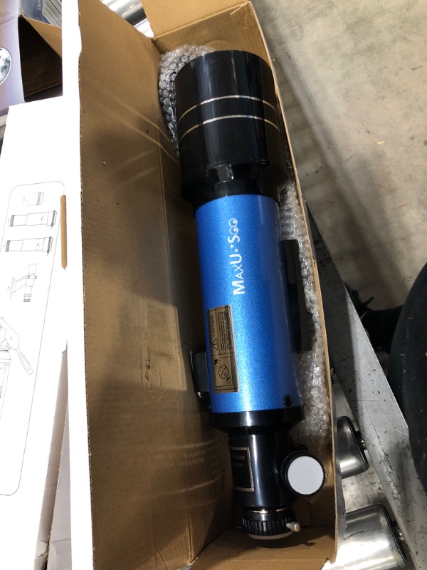 Photo 1 of MaxUSee 70mm Telescope for Kids & Astronomy Beginners, Refractor Telescope with Tripod & Finder Scope, Portable Telescope with 4 Magnification eyepieces & Phone Adapter