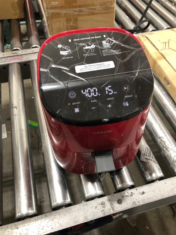 Photo 1 of COSORI Small Air Fryer Oven 2.1 Qt, 4-in-1 Mini Airfryer, Bake, Roast, Reheat, Space-saving & Low-noise, Nonstick and Dishwasher Safe Basket, 97% less oil, Sticker with 6 Reference Guides, Red 2.1 QT Red