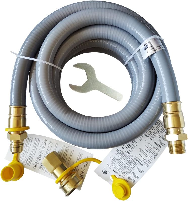 Photo 1 of 15FT 3/4" ID Natural Gas Hose with 3/4 Quick Connect for Standby Generators
