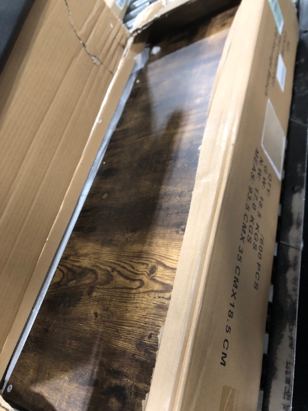 Photo 1 of Visionwards Shoe Storage Bench, Shoe Entryway Bench with Flip Top Storage Box and Padded Cushion, Wooden Shoe Storage for Entryway, 2-Tier Shoe Bench Entryway with Storage, Bedroom, Hallway, Brown