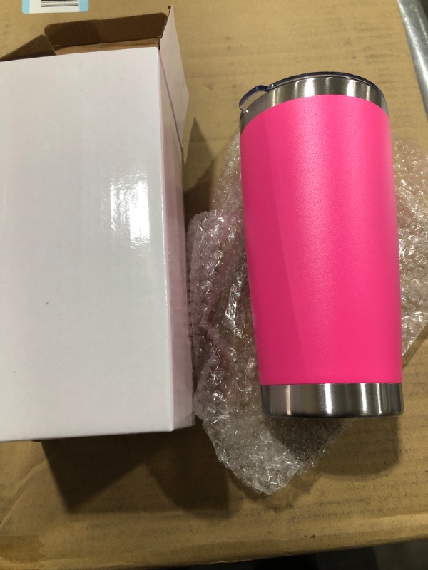 Photo 1 of 20oz Stainless Steel Tumbler Set with Lid Double Wall Vacuum Insulated Travel Mug Colorful Skinny Coffee Tumbler for Coffee Water Hot Cold Drinks