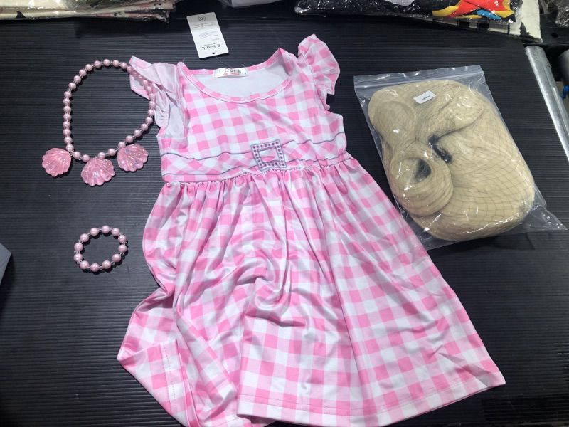 Photo 1 of  Pink Costume for Girls, Doll Movie Cosplay Outfit, Pink Birthday Dress for Kids Party Dress Up
FOR AGES 1-2