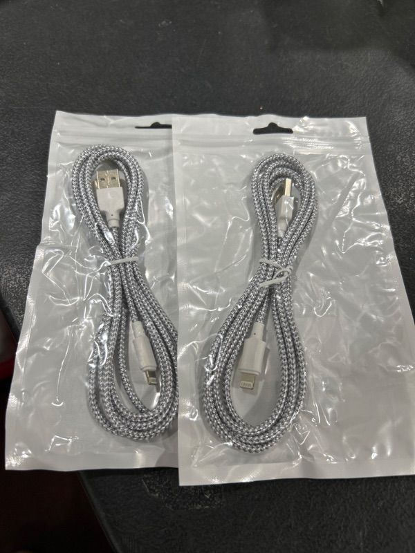 Photo 1 of 2 Pack - WXX 6Ft Phone Charger Cable, [MFi Certified] Lightning Cable Nylon Braided iPhone Charger Cord Fast Charging&Syncing for iPhone 14/13/12/11Pro Max/11Pro/11/XS/Max/XR/X/8/8P/7