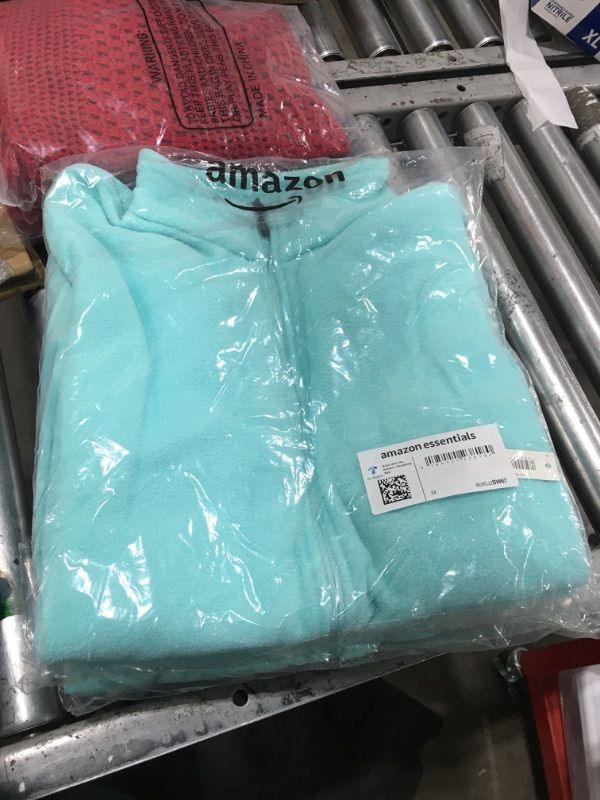 Photo 2 of Amazon Essentials Women's Classic-Fit Sleeveless Polar Soft Fleece Vest (Available in Plus Size) Polyester Aqua Blue 3X