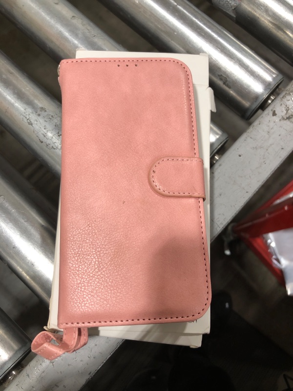 Photo 1 of CAVOKAS Case Wallet for iPhone 14 Plus Wallet Case, 6.7 Inch Magnetic Detachable Leather Flip Case Card Holders, iPhone 14 Plus RFID Blocking Phone Cover, Pink
