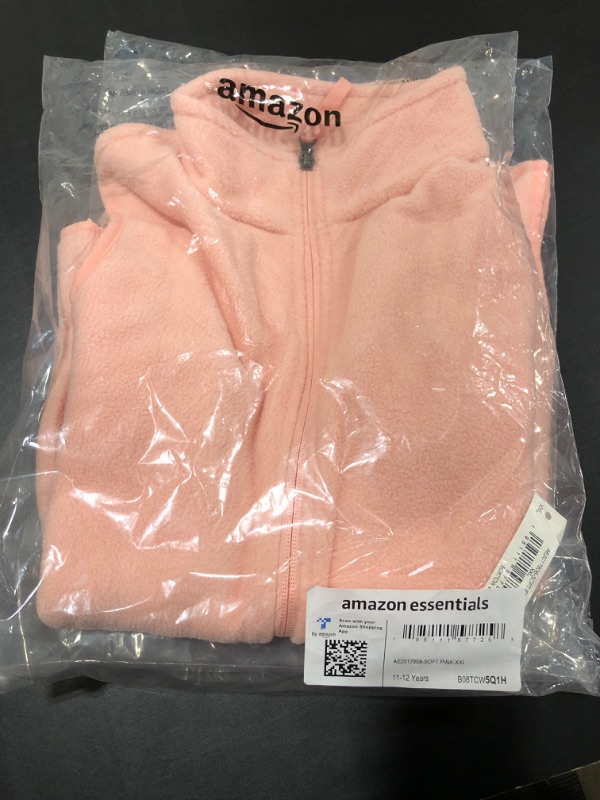 Photo 2 of Amazon Essentials Girls and Toddlers' Polar Fleece Vest Polyester Soft Pink XX-Large, 11-12 Years