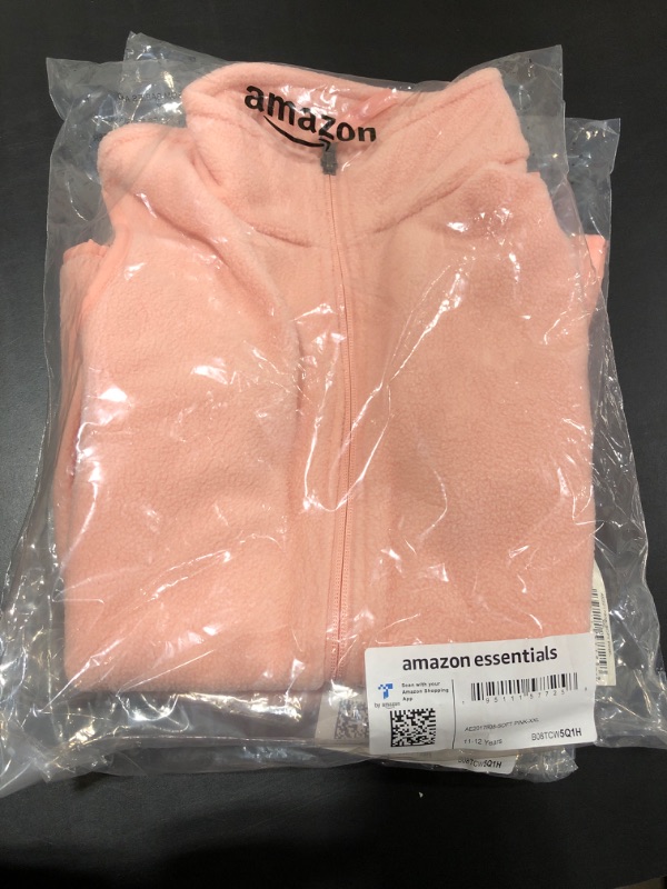 Photo 2 of Amazon Essentials Girls and Toddlers' Polar Fleece Vest Polyester Soft Pink XX-Large, 11-12 Years