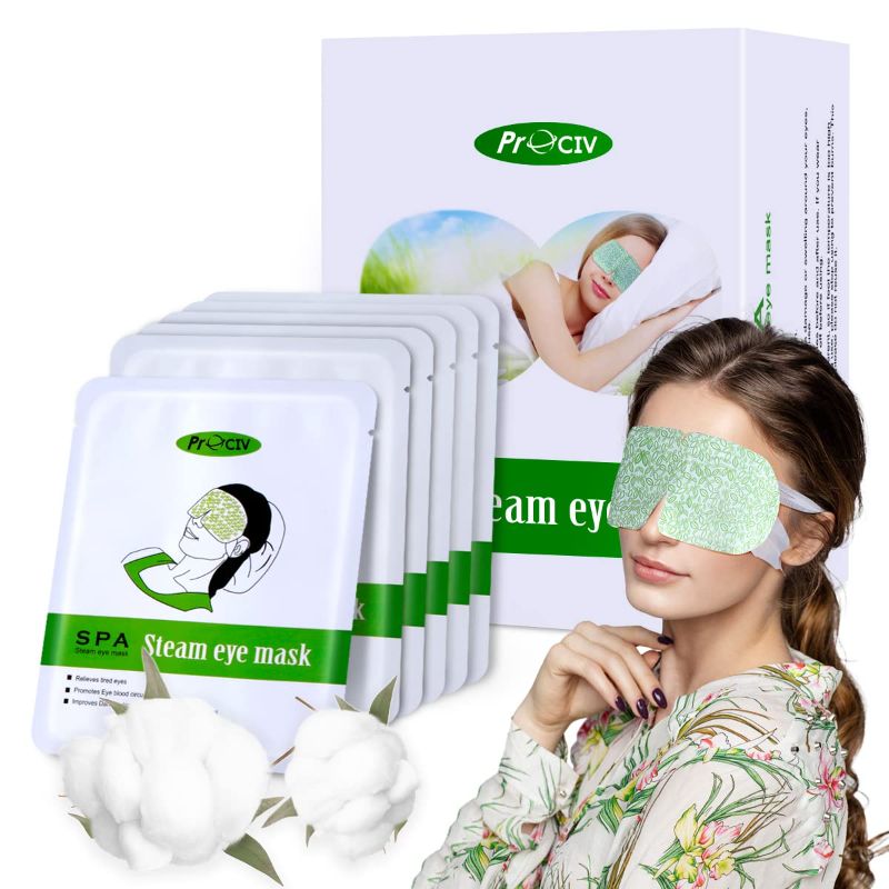 Photo 1 of 16 Packs Steam Eye Mask for Dry Eye Relief, Hot Auto Heated Eye Masks Soothing Headaches, Warm Eye Compress Mask for Dry Eyes, Eye Compress Moist Heat Relieve Eye Fatigue, Stress, and Migraine
