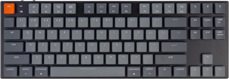 Photo 1 of Keychron K1, Tenkeyless Layout 87 Keys Ultra-Slim Bluetooth Wireless/USB Wired Mechanical Gaming Keyboard  LED Backlit Compatible with Mac Windows-Version 5
