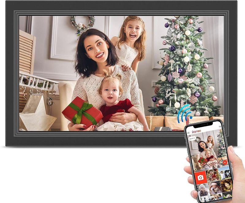 Photo 1 of FRAMEO Digital Picture Frame- 15.6inch Digital Photo Frame with 1920 * 1080 IPS Touch Screen HD Disply,Built-in 32GB Storage,Wall-Mounted,Digital Frame Share Photos and Videos via Free App
