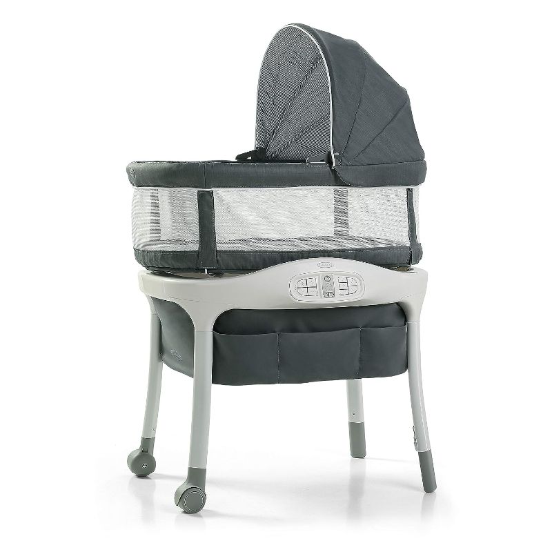 Photo 1 of Graco Sense2Snooze Bassinet with Cry Detection Technology | Baby Bassinet Detects and Responds to Baby's Cries to Help Soothe Back to Sleep, Ellison , 19 D x 26 W x 41 H Inch (Pack of 1)
