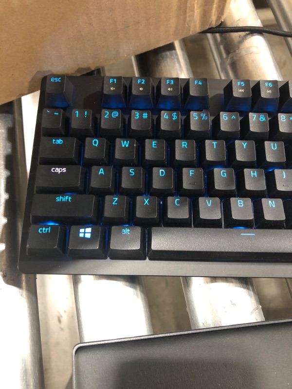 Photo 3 of Razer Huntsman V2 TKL Tenkeyless Gaming Keyboard: Fastest Clicky Optical Switches Gen2 w/ Sound Dampeners & 8000Hz Polling Rate - Detachable TypeC Cable, Classic Black  Huntsman V2 TenKeyLess (TKL) Clicky Optical Switches