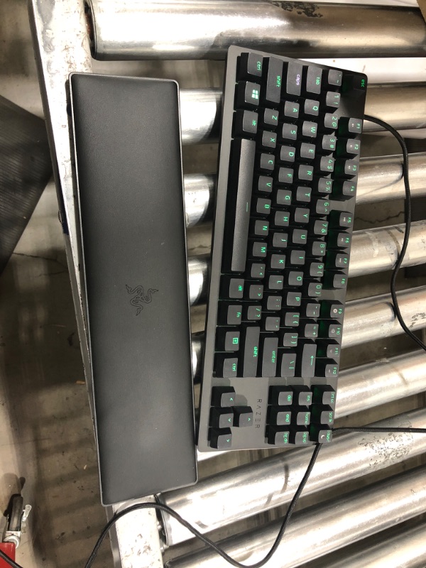 Photo 2 of Razer Huntsman V2 TKL Tenkeyless Gaming Keyboard: Fastest Clicky Optical Switches Gen2 w/ Sound Dampeners & 8000Hz Polling Rate - Detachable TypeC Cable, Classic Black  Huntsman V2 TenKeyLess (TKL) Clicky Optical Switches