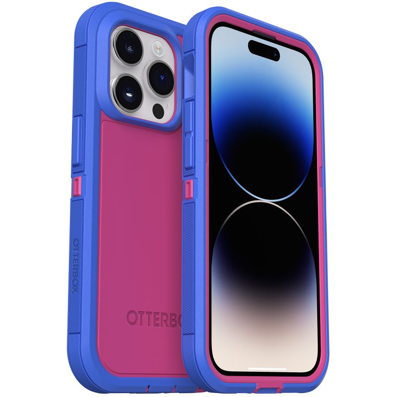 Photo 1 of Otterbox Defender XT Protective Case for iPhone 14 Pro - Blooming Lotus (Red)
