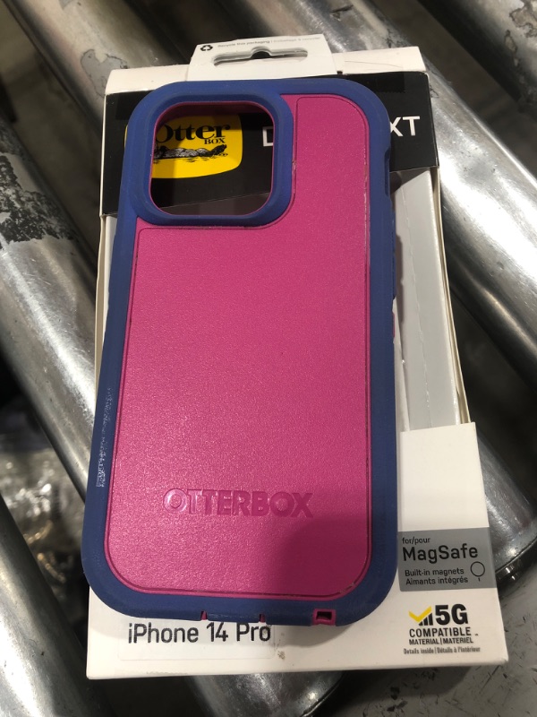 Photo 2 of Otterbox Defender XT Protective Case for iPhone 14 Pro - Blooming Lotus (Red)
