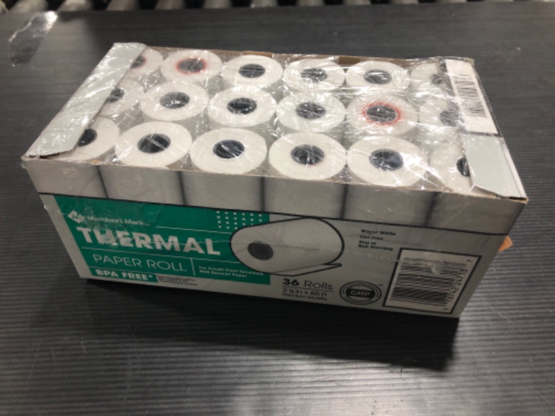 Photo 2 of Member's Mark Thermal Receipt Paper Rolls, 2 1/4 X 85', 36 Rolls