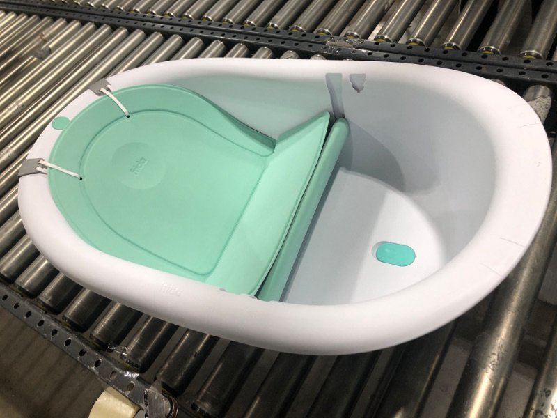 Photo 2 of 4-in-1 Grow-with-Me Bath Tub by Frida Baby Transforms Infant Bathtub to Toddler Bath Seat with Backrest for Assisted Sitting in Tub