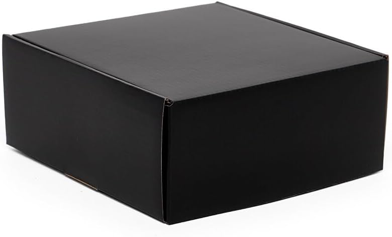 Photo 1 of 12 X 9 X 4 Black Corrugated Tuck Top Box-Pkg