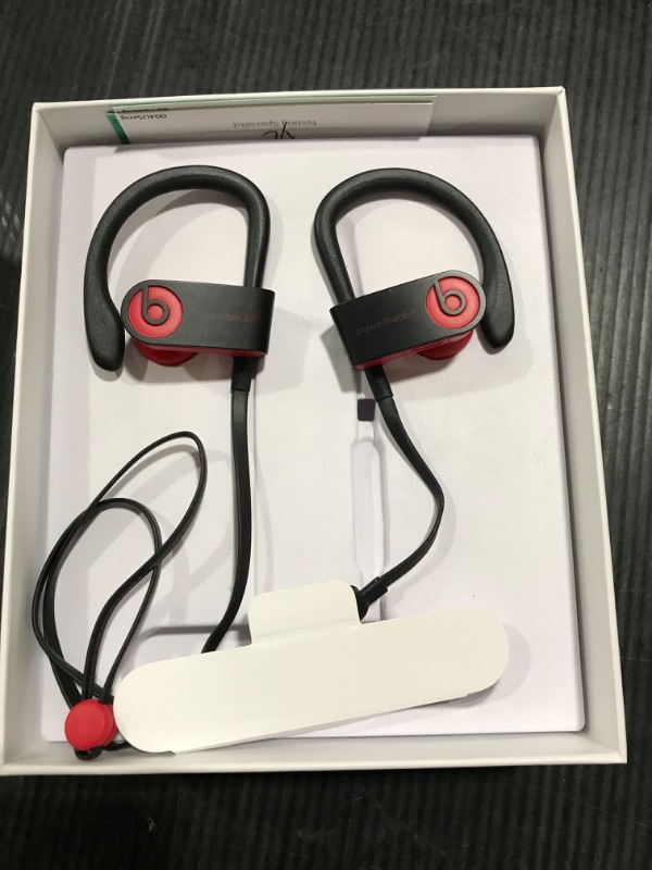 Photo 1 of Beats Powerbeats3 Wireless Earphones - Defiant Black/Red (The Decade Collection)(Renewed Premium) Defiant Blk-Rd small Renewed Premium