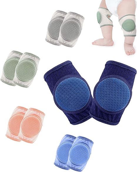 Photo 1 of 5 Pairs Baby Knee Pads for Crawling Knee Pads for Baby Adjustable Protector for Toddler Boy Baby Girls' Leg Warmers for Kid 