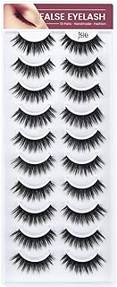 Photo 1 of 10 Pairs of 3D False Eyelashes Imitation Mink Long Soft Natural Curling Magnetic Eyelashes Top and Bottom
