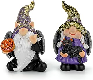 Photo 1 of Zonling Halloween Gnomes Decorations, 2 PCS Handmade Gnomes Figurines Halloween Gnomes Decor for Home Table Ornaments