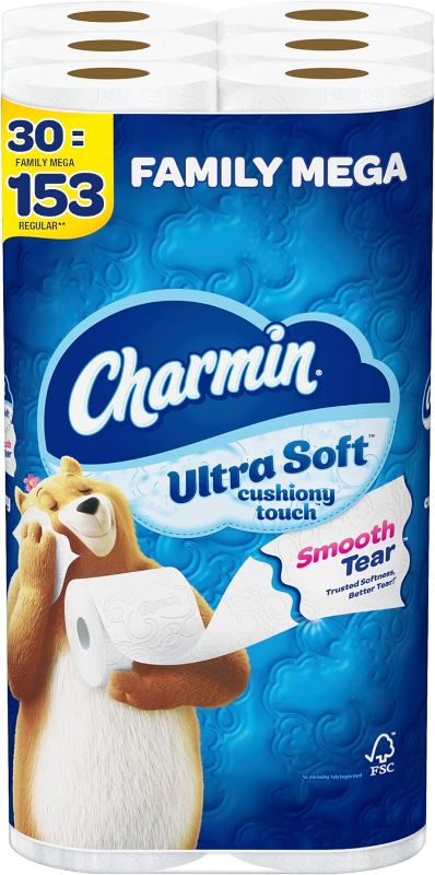 Photo 1 of 30 CHARMIN FAMILY MEGA ROLLS BATHROOM TISSUE