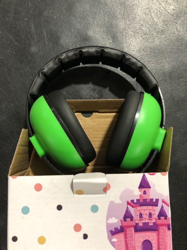 Photo 2 of BZ Baby Noise Cancelling Headphones?Baby Ear Protection Ear-Muffs for Newborns Infants and Toddlers, Sleeping Airplanes Fireworks (Green)