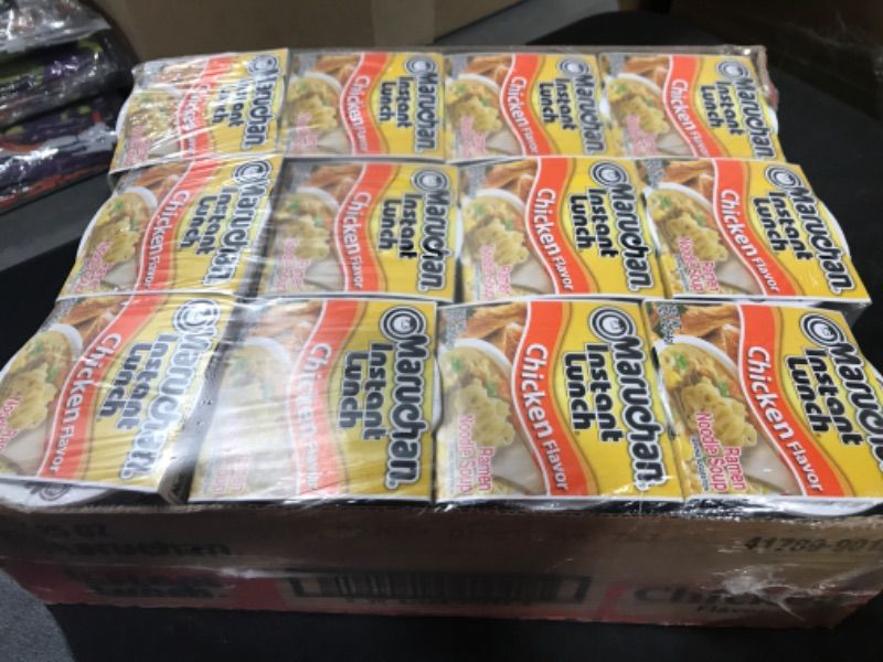 Photo 2 of Maruchan Instant Lunch Chicken Flavor, 2.25 Ounce (Pack of 12) 2.25 Ounce (Pack of 12) Chicken Instant Lunch BB 9/20/2024