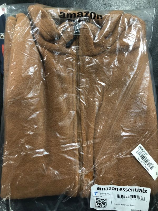 Photo 2 of Amazon Essentials Men's Full-Zip Polar Fleece Vest (Available in Big & Tall) Polyester Toffee Brown X-Large