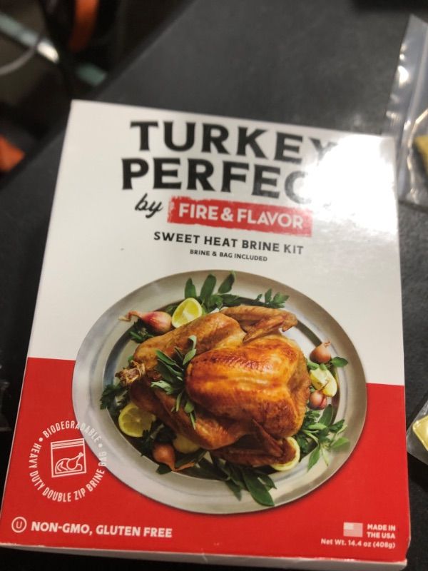 Photo 2 of Fire & Flavor Sweet Heat Turkey Perfect Brine - Turkey Brine Kit with Bag for Roasting, Grilling, Smoking, and Frying - Brining Seasonings for Cooking and Turkey Brine Bag - Turkey Brine and Rub Kit
