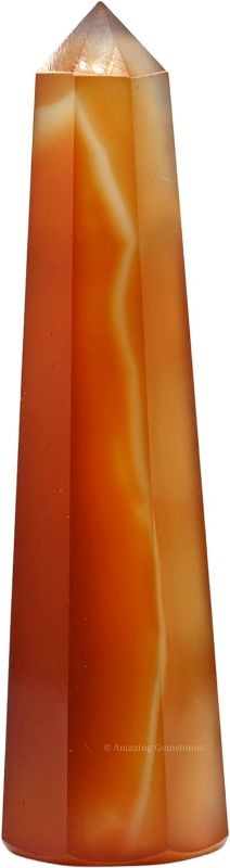 Photo 1 of Carnelian Onyx Crystal Towers ~ Natural Healing Crystal Point Obelisk for Reiki Healing and Crystal Grid (3" to 4" INCH)
x3