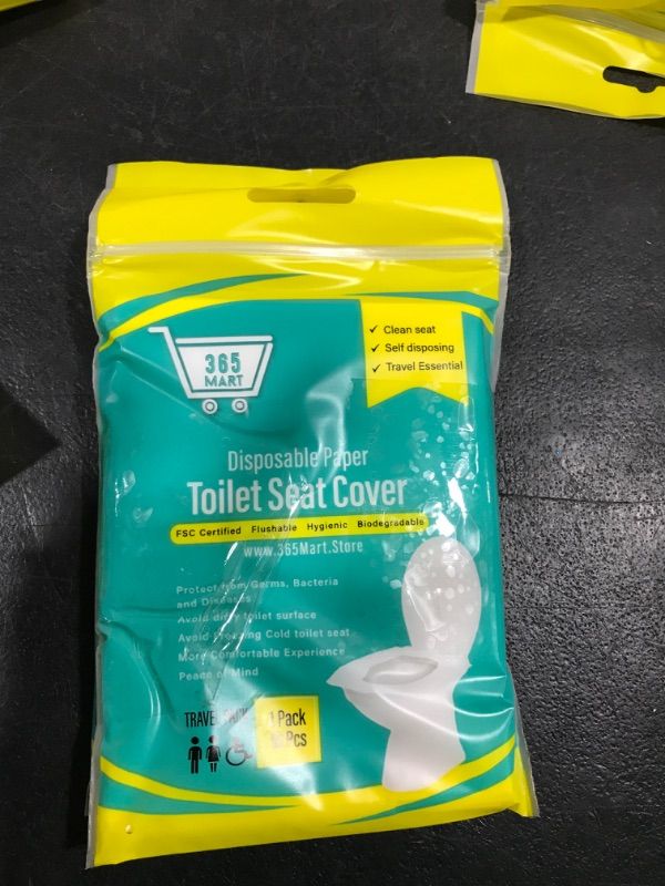 Photo 2 of 365Mart Toilet Seat Covers Disposable Travel Potty Traning Flushable for Kids and Adults, Use at Workplaces, Hospitals, Schools and Hotels for Good Hygiene, Avoid Germs, Viruses and Cold Commode Seat