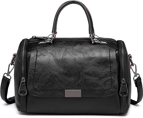 Photo 1 of BURNT ORANGE Women's Purse Leather Handbags Women Travel Satchel Bag Adjustable Strap Boston Bag 