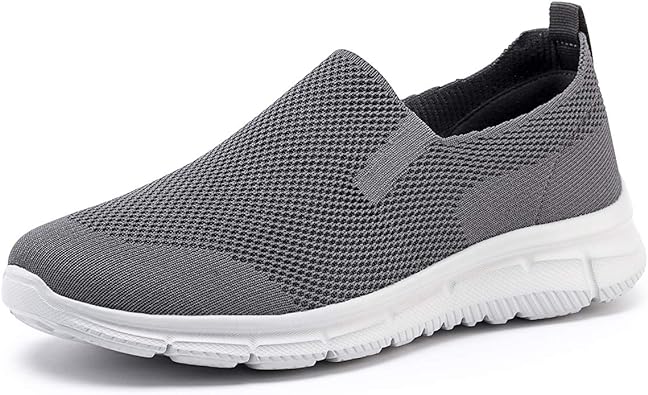 Photo 1 of Frank Mully Men's Slip On Walking Shoes Lightweight Casual Knit Loafer Sneakers Comfortable Mesh Work Shoes Athletic Walking Shoes for Men Breathable SIZE 8