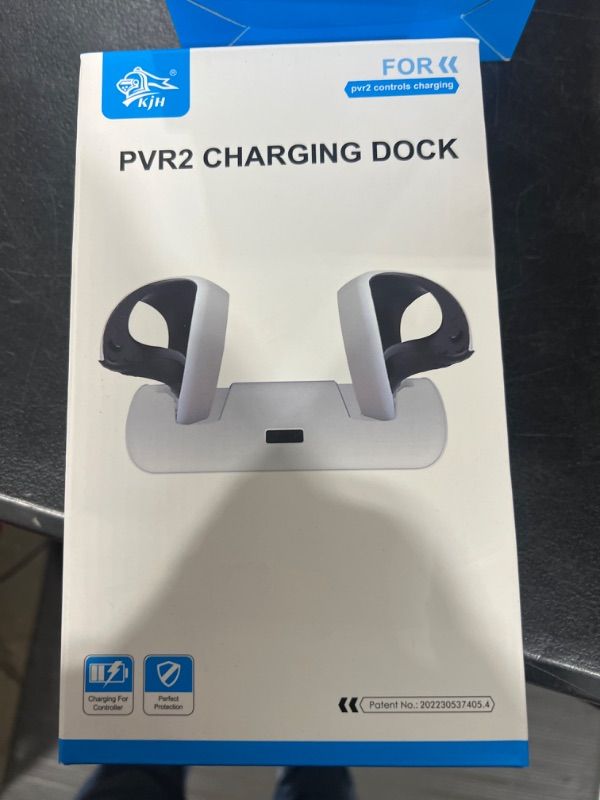 Photo 1 of Controller Charging Station Stand for PSVR2 Accessories, PSVR 2 Handle Charger, PS VR 2 Charging Dock, Playstation VR2 Stand WHITE
