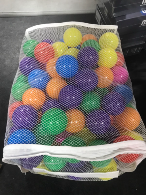 Photo 2 of GUESVOT 100 Ball Pit Balls Phthalate Free BPA Free Plastic Balls for Ball Pit Crush Proof Balls Set for Toddlers Ball Pit with Reusable Storage Bag?2.2inch?