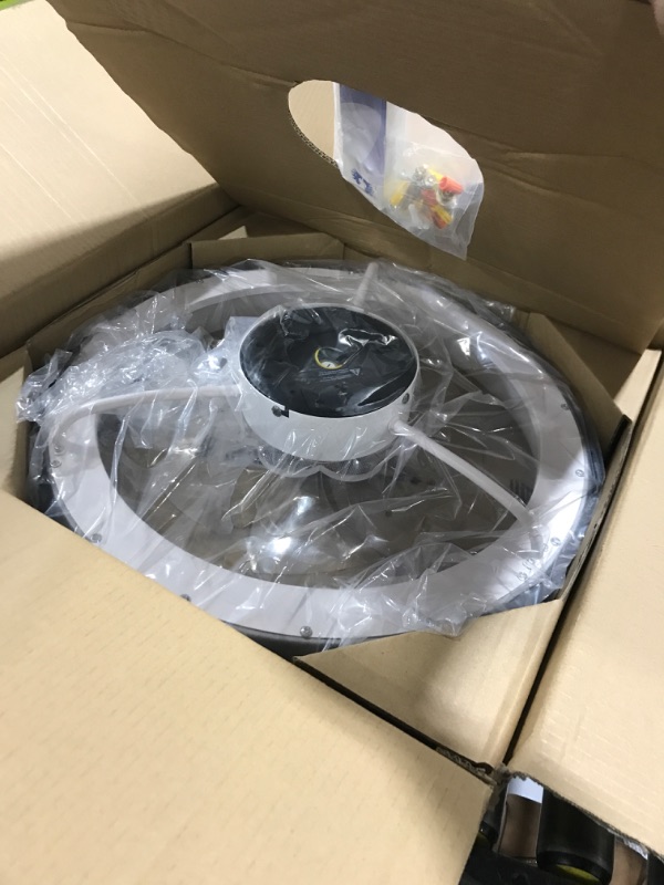 Photo 1 of 2023 Upgraded Caxsrfyk Ceiling Fan 3098 White Ceiling Fans with Lights App & Remote Control, 6 Wind Speeds Modern Ceiling Fan, Timing & 3 Led Color Led Ceiling Fan for Bedroom, Living Room, Small Room 3098-1 ceiling fan with light