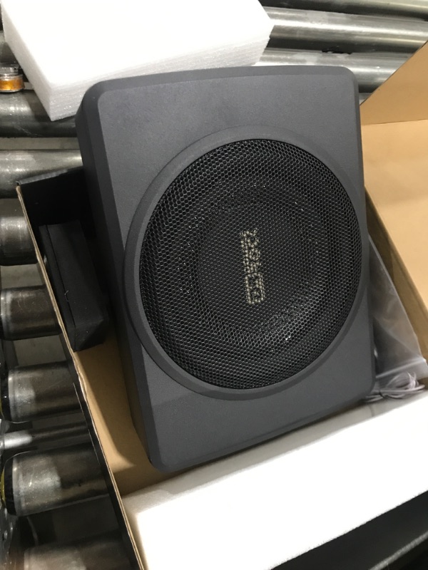 Photo 2 of DR DOUBLE ROCK CB08 Under-Seat Subwoofer Car Audio 600 Watts 8 inch Slim Powered Subwoofer with Built in Amp Active Compact Subwoofer with Amplified+Bass Volume Control Knob