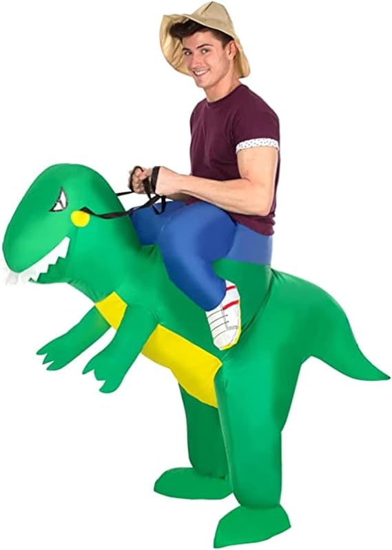 Photo 1 of  Inflatable Riding Dinosaur Costume Adult, Inflatable Costume Adult Dinosaur Suit, Blow up Dinosaur Costumes for Adults