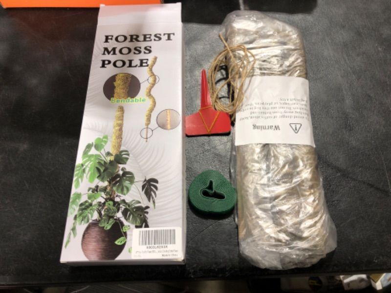 Photo 1 of 23.5“ Moss Pole for Plants 100% Natural Sphagnum Moss Plant Support Stakes Bendable DIY Shape for Monstera, Sphagnum, Indoor Climbing Potted Plants (23.5, 4pcs)